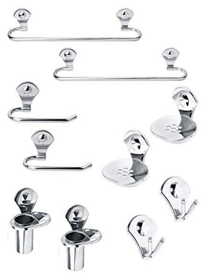 Handy Stainless Steel Bathroom sets (Towel rod/Towel Ring/Toothbrush Holder/soap dish/Rob hook)-pack of 2 - Image 1